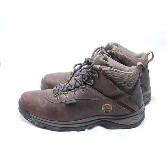 Timberland Ledge Mid Hiking Boots Mens Sz 12 Brown Leather Round Toe Ankle 12135 - Picture 3 of 7